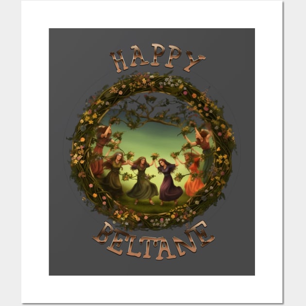 Happy Beltane Wall Art by Wichy Wear